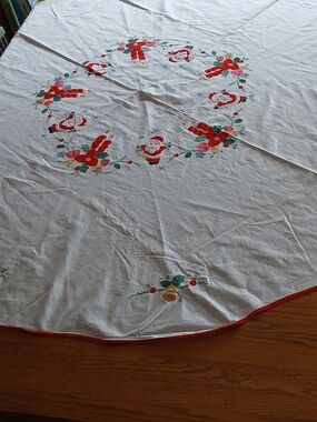 Handmade Round Hand Stitched Table Cloth